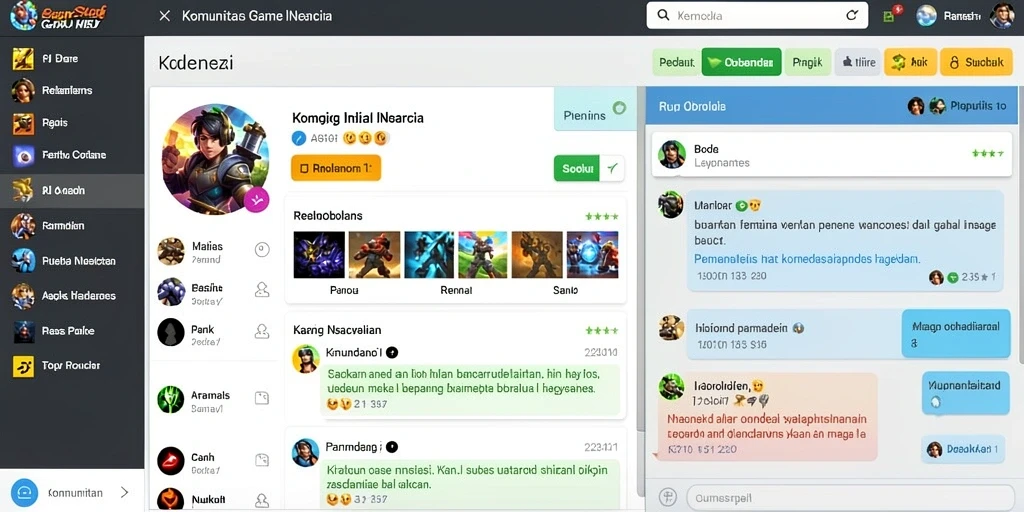 Fitur komunitas yang memungkinkan interaksi antar pemain.