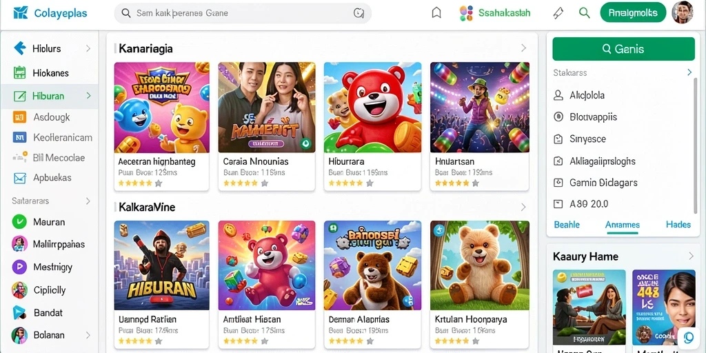 Beragam pilihan permainan yang membuat tidak bosan.